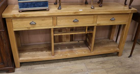 A modern oak dresser base W.180cm